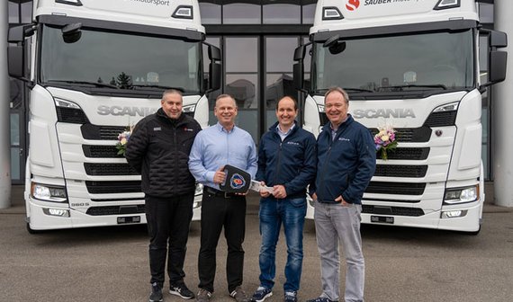 Scania – официальный поставщик команды Sauber