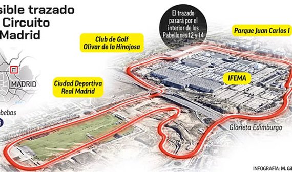 Опубликована возможная схема трассы в Мадриде