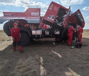 МАЗ-СПОРТавто рассказали о поломке грузовика на Бахе "Золото Кагана 2024"